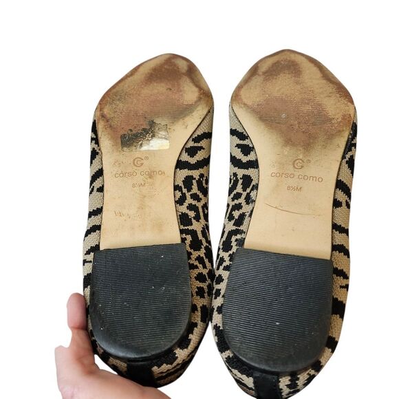 Corso Como Jullia Ballet Leopard Print Knit Slip-on‎ Flats Sz 8.5 - Picture 6 of 9